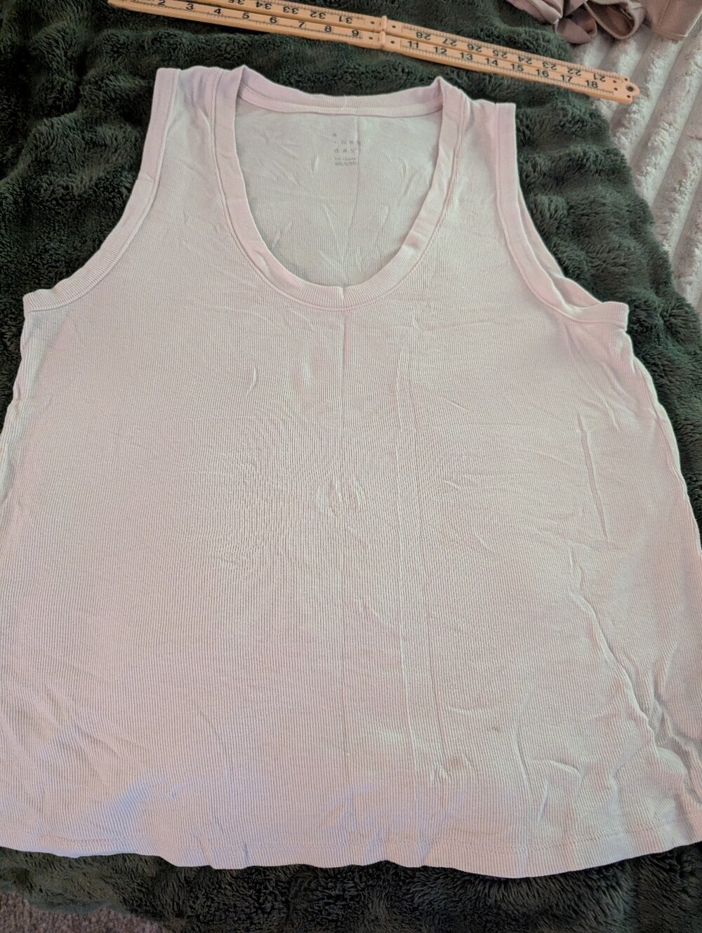 White Women's Ribbed Tank Top